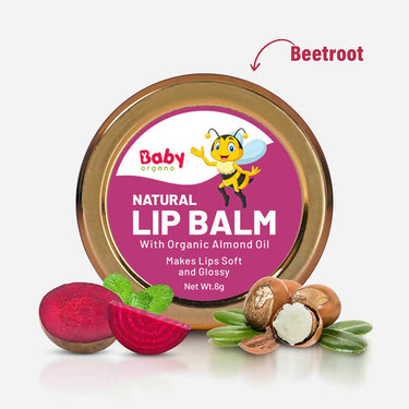 Babyorgano Natural Lip Balm - Beetroot Flavor - Distacart